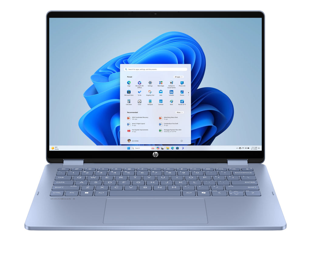 OmniBook 5 Flip 2-in-1 Laptop 14-fp0054ns Intel Core 5 120U 35 6 cm (14") Pantalla tctil 2K 16 GB LPDDR5-SDRAM 1 TB SSD Wi-Fi 6 (802.11ax) Windows 11 Home Azul