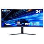 MONITOR 34" NXM344KD11 ULTRAWIDE 4K CURVO 144HZ 2HDMI 2DP 1MS MMDIA pantalla para PC 86 4 cm (34") 3440 x 1440 Pixeles UltraWide Quad HD LED Negro