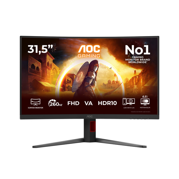 G4 C32G4Z pantalla para PC 80 cm (31.5") 1920 x 1080 Pixeles Full HD LCD Negro  Rojo