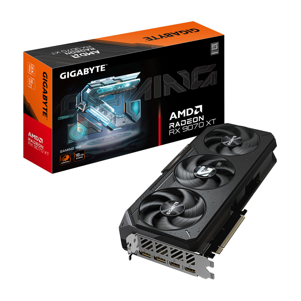 Radeon RX 9070 XT GAMING 16G Tarjeta grfica - 16 GB GDDR6  256 bits  PCI-E 5.0  Frecuencia del ncleo 2970 MHz  2 x DisplayPort 2.1a  2 x HDMI 2.1b  GV-R9070XTGAMING-16GD