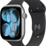 Apple Watch Series 11 GPS + Cellular 42mm Aluminio Gris Espacial y Correa Sport Band Negra - Talla M/L