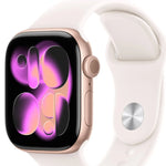 Apple Watch Series 11 GPS + Cellular 42mm Aluminio Oro Rosa y Correa Sport Band Rosa (Light Blush) - Talla S/M
